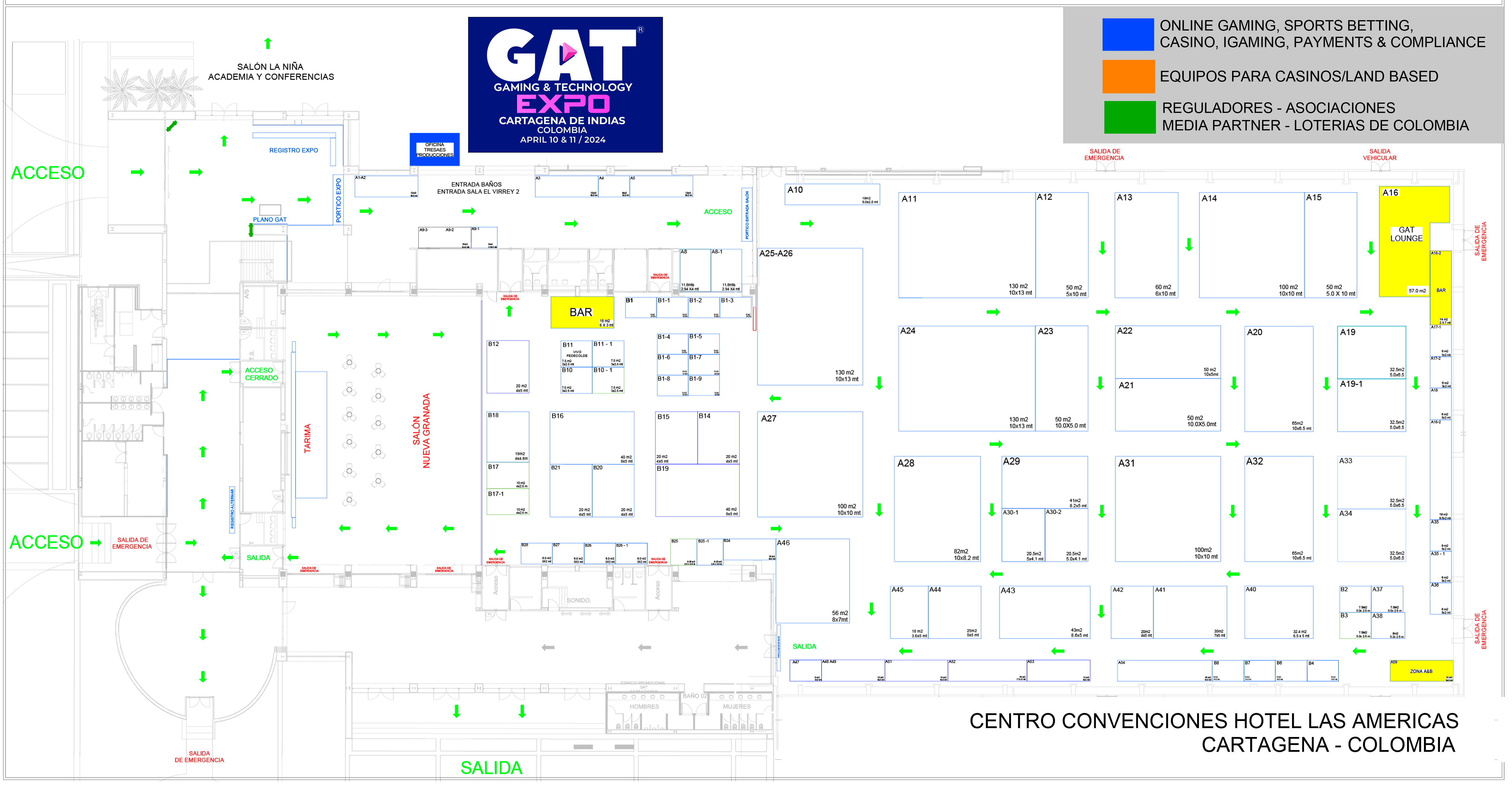 FLOOR PLAN GAT EXPO CARTAGENA 2024